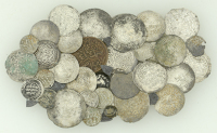 Miscellaneous, A large assorted group of Arabic Dinars and relevant coins in silver (30) and base metals (3),...