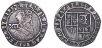 James I (1603-1625), Second coinage, Shilling, fifth bust, mm. tower, reads fra and hi, 5.84g/3h (Oddie and...