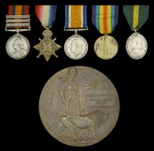 Five: Private S. P. Corke, Royal Welsh Fusiliers, late Imperial Yeomanry, who was severely wounded in action during...