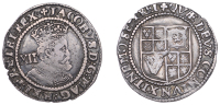 James I (1603-1625), Third coinage, Shilling, sixth bust, mm. trefoil, reads mag bri fr and hi, 5.93g/5h (Oddie, BNS...