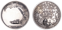 Medallions, The Relief of Gibraltar, General Picton’s Medal, 1783, a silver medal by L. Pingo, aerial view of the...