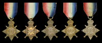 1914-15 Star (5) (15922 Pte. J. G. Duckett. R.W. Fus:; 13112 L-Cpl. J. Gowans, R.W. Fus.; 18282 Pte. G. E. Jones....