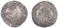 James I (1603-1625), Third coinage, Shilling, sixth bust, mm. lis, plume over shield, reads iacob and hi, 5.86g/1h...