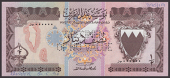Bahrain Monetary Agency, specimen 1/2 Dinar, L.1973, serial number RB000000, perforated SPECIMEN OF NO VALUE, ink...