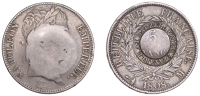 Scotland, DALZELL (Lanarkshire), Dalzell Farm, a France, Napoleon I, 5 Francs, 1808m, Toulouse, rev. countermarked...
