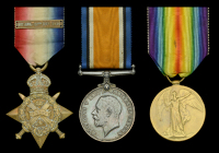 Three: Lance Corporal T. Williams, Royal Welsh Fusiliers, who appears to have forfeited his medals in 1919 

1914...