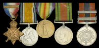 Five: Private A. Moore, Royal Welsh Fusiliers, later National Fire Brigade Association

1914 Star, with clasp...