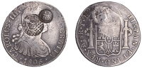 Scotland, GLASGOW (Lanarkshire), T. & R. Arthur, a MEXICO, Charles IIII, 8 Reales, 1805th, Mexico City, obv....