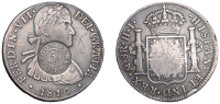 Scotland, GLASGOW (Lanarkshire), Glasgow Bank, a MEXICO, Ferdinand VII, 8 Reales, 1810hj, Mexico City, imaginary...