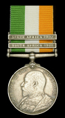 King’s South Africa 1901-02, 2 clasps, South Africa 1901, South Africa 1902 (4693 Pte. T. Adey. 7th. Drgn: Gds:)...