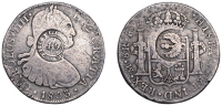 Scotland, Glasgow (Lanarkshire), Thistle Bank, a MEXICO, Charles IIII, 8 Reales, 1803ft, Mexico City, obv....