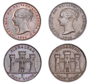 Gibraltar, Victoria, Half-Quarts (2), both 1842 (Prid. 10; KM 1) [2]. Very fine and extremely fine	 £60-£80