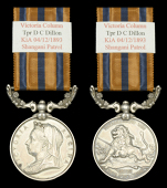 The British South Africa Company’s Medal to Trooper D. C. Dillon, Victoria Column, a member of Major Wilson’s...