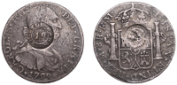 Scotland, Glasgow (Lanarkshire), Thistle Bank, a cast brass contemporary counterfeit of a MEXICO, Charles IIII, 8...