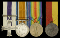 A Great War ‘Western Front’ M.C. group of three awarded to Captain L. L. French, Royal Engineers (Railway...