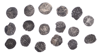 Edward I, New coinage, Farthing, class 10, London, 0.31g/2h (SCBI North 1029ff; N 1058; S 1450); with similar (16),...