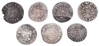 Edward I, Penny, class 3g, Chester, 1.34g/8h (SCBI North 181; N 1022; S 1393);  Berwick-upon-Tweed, class IVc,...