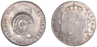 Scotland, Greenock (Renfrewshire), J. & A. Muir, a GUATEMALA, Ferdinand VII, 8 Reales, 1821m, Nueva Guatemala, obv....