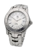 Tag Heuer. A stainless steel wristwatch with date and bracelet, Ref. WJ1111-0, Link, circa 2005.
Movement:...