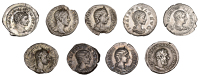 Geta (Cæsar 198-209), Denarius, 203-8, bare-headed and draped bust right, rev. Minerva, helmeted and draped,...
