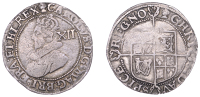 Charles I (1625-1649), Tower mint, Shilling, Gp B [type 1a], second bust, mm. African head, reads bri fra and hi,...