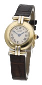 Must de Cartier. A lady’s gold plated wristwatch, Ref. 590002, Rivoli, circa 1990.
Movement: quartz.
Dial:...