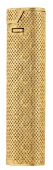 A mid 20th century lighter by Boucheron, of flattened cylindrical form, with flowerhead decoration on a textured...