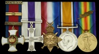 A Great War ‘Western Front’ D.S.O. and Second Award Bar, M.C. group of five awarded to Lieutenant-Colonel A....