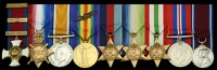 A fine Great War D.S.O. and Second Award Bar group of nine awarded to Lieutenant-Colonel T. S. Eves, Royal Army...