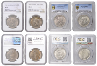 New Zealand, George VI, Halfcrowns (4), 1945-48, all London (KM 11, 11a, 19) [4]. All good extremely fine [Graded by...