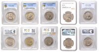 New Zealand, Elizabeth II, Halfcrowns (5), 1953, 1961, 1962, 1963, 1965, all London (KM 29.1, 29.2) [5]. All...