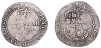 Charles I (1625-1649), Tower mint, Shilling, Gp D [type 3.1], fourth bust, mm. harp, arches of crown plain, reads ma...