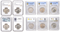New Zealand, George VI, Florins (5), 1942, 1943, 1945, 1946, 1947, all London (KM 10, 10.2a) [5]. All extremely fine...