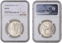 Ireland, Free State, Halfcrown, 1928 (S 6625). Lustrous, good extremely fine [Graded by NGC as MS 64]	 £100-£120