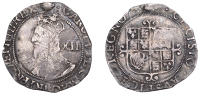 Charles I (1625-1649), Tower mint (under Parliament), Shilling, Gp G [North Gp F, type 4.4], sixth bust, mm. sun...