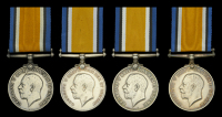 British War Medal 1914-20 (4) (Lieut. W. D. Cronk; 2997 Pte. J. Cheese. Montgom. Yeo.; 45464 Pte. H. Jackson S....