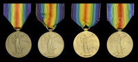 Victory Medal 1914-19 (4) (Wt. Schlmr. R. H. Morgan. R.N.; 3783C W. C. Hichens. L.S. R.N.R.; R.M.A. 13897 Gr. J. P....