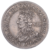 Charles I (1625-1649), Briot’s First Milled issue, Shilling, no mm., signed b both sides, truncation breaks inner...