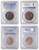 Edward VII, Penny, 1906, Halfpenny, 1904 (F 161, 383; BMC 2211; S 3990, 3991) [2]. Dark toning, extremely fine...