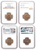 Edward VII, Halfpence (2), 1905, 1906 (F 384, 385; S 3991) [2]. Both toned, extremely fine [Graded by NGC as MS 64...