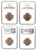 Edward VII, Halfpence (2), 1907, 1908 (F 386, 387; S 3991) [2]. Both toned with much original colour, good extremely...