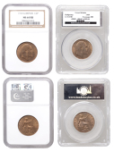 Edward VII, Halfpence (2), 1909, 1910 (F 388, 389; S 3991) [2]. Good extremely fine [Graded by NGC and LCGS as 80...