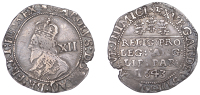 Charles I (1625-1649), Bristol mint, Shilling, 1643, mm. plume (with bands) on obv., Br on rev., Oxford die with...