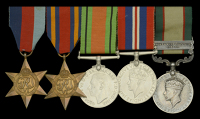Five: Private L. Sheppard, Suffolk Regiment

1939-45 Star; Burma Star; Defence and War Medals 1939-45; India...
