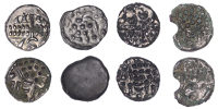 British Iron Age, DUROTRIGES, Uninscribed issues, contemporary fourrée Staters(3), Cranborne Chase type, devolved...