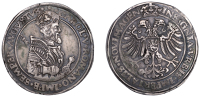 Netherlands, NIJMEGEN, Charles V, Thaler, 1555, Nijmegen, 28.55g/10h (Delmonte 633; Dav. 8543). Toned with some...