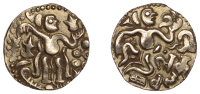 Ceylon, CHOLA EMPIRE, Occupation issue, Kahavanu, AD 990-1070, 4.32g/12h (Fr. 1; Mitch. 825). Good very fine, toned	...
