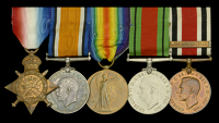 Five: Regimental Quartermaster Sergeant D. J. Parry, Cheshire Regiment

1914 Star (9214 Sjt. D. J. Parry. Ches:...