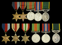 Five: Corporal H. Woodcock, Royal Engineers
1939-45 Star; Burma Star; Defence and War Medals 1939-45; Efficiency...