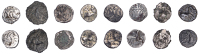 British Iron Age, ICENI, Saenu (c. AD 30-43), contemporary fourrée silver Unit, double crescent emblem on vertical...